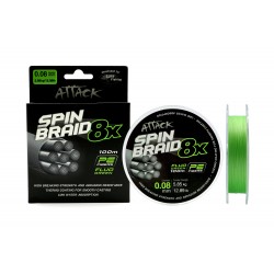 ПЛЕТЕНО ВЛАКНО SPIN BRAID ATTACK 8X, 150м